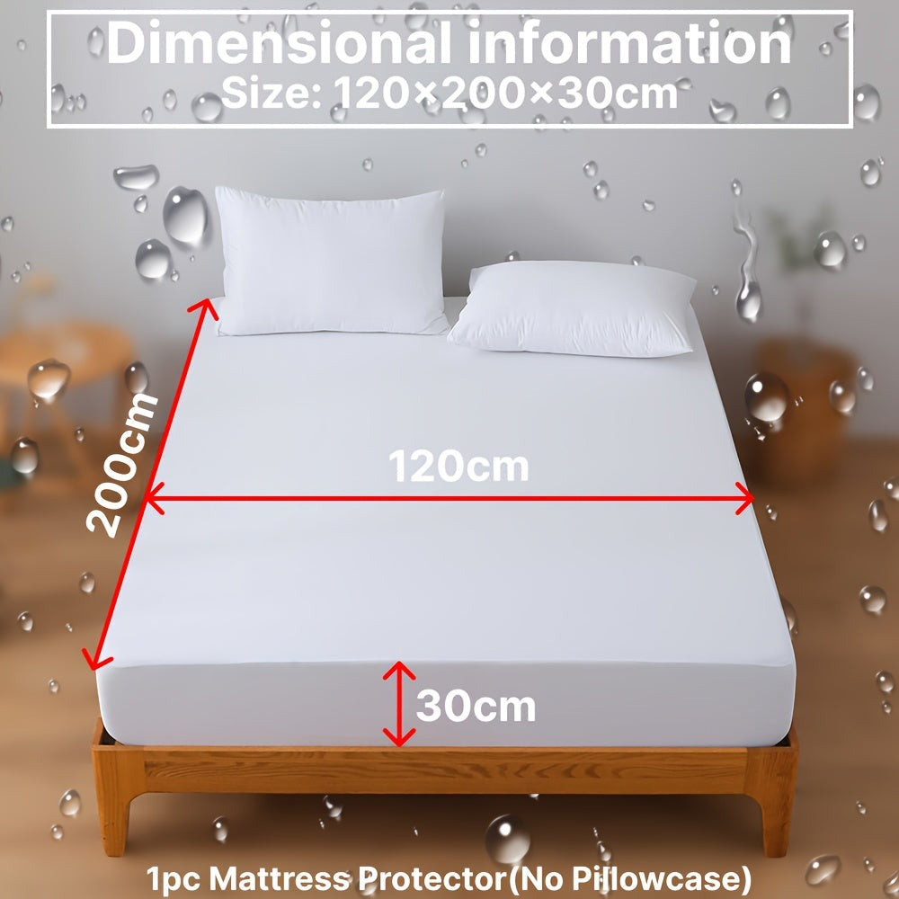 Funda de colchón súper suave, transpirable e impermeable - Sábanas ajustables de color sólido, muy elásticas y fáciles de limpiar para dormitorios, habitaciones de invitados, hoteles y residencias estudiantiles (no incluye funda de almohada ni relleno)