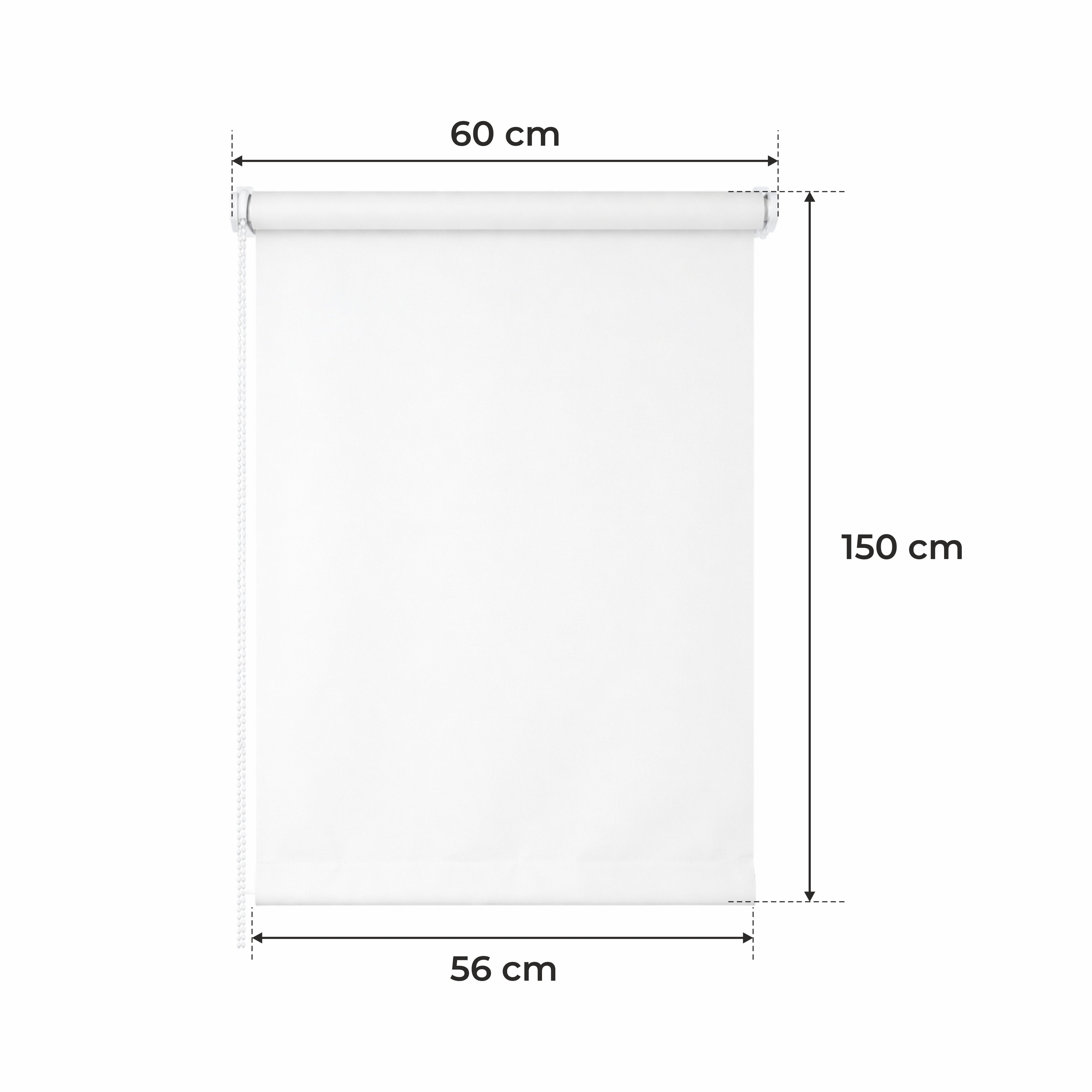 Persiana Enrollable para Ventana • BLANCA • 32 Tamaños • BOJANEK MINI ROLLER BLIND • Soportes Ajustables • Instalación sin Taladro en la Ventana • Persiana Enrollable con Mecanismo de Cadena • Cubierta de Ventana Protectora contra el Sol • Ideal para Saló