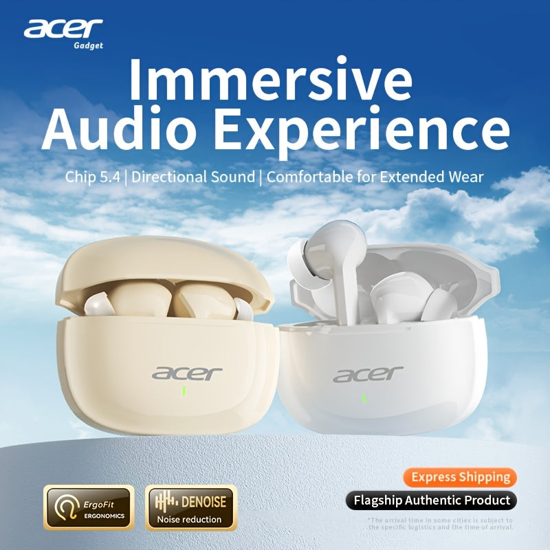 Auriculares Bluetooth | [Producto Oficial Acer] Auriculares Intrauditivos Inalámbricos TWS | Estéreo con Graves Profundos | Baja Latencia para