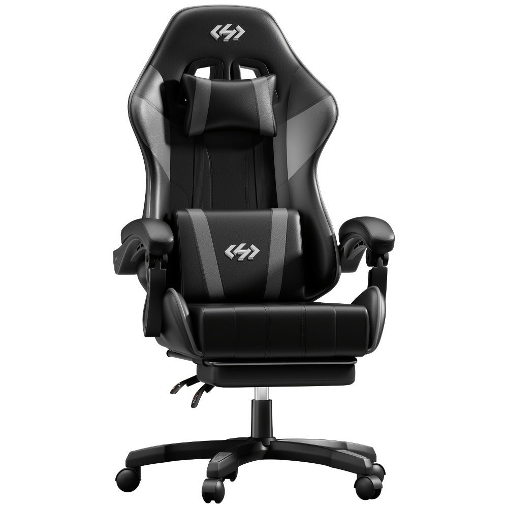 Silla de Juegos Furnishia con Reposapiés, Silla de Computadora Ajustable en Altura con Soporte Lumbar y Reposacabezas para Adultos, Silla de Oficina Giratoria 360 Grados para Oficina, Dormitorio, Estación de Trabajo Robusta