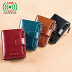 Nuevo Monedero Corto para Mujer, Elegante y de Alta Gama, Cartera Plegable y Delgada de Moda para Mujeres