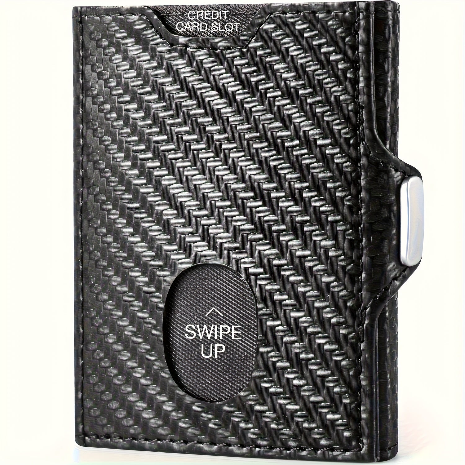 Billetera Trifold con Bloqueo RFID para Hombre DODENSHA - Cierre Magnético, Tarjetero Pop-Up, Ranura para Airtag y Compartimento para Efectivo | Estilo Ejecutivo para el Desplazamiento Diario, Sin Impresión | Regalo Ideal para el Esposo (Airtag No Incluid