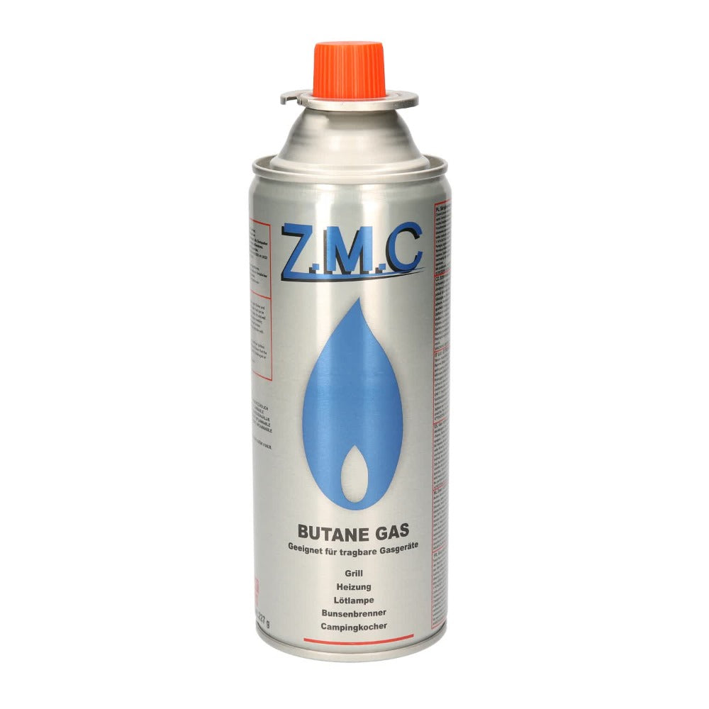 Cartuchos de Gas Butano ZMC 24× 227g Tipo MSF-1a con Válvula y Conexión de Bayoneta | Cartucho de Gas Universal para Cilindros de Gas de Camping para Estufas de Camping, Calentadores de Gas, Quemadores de Gas, Quemadores de Malezas y Sopletes de Soldadura