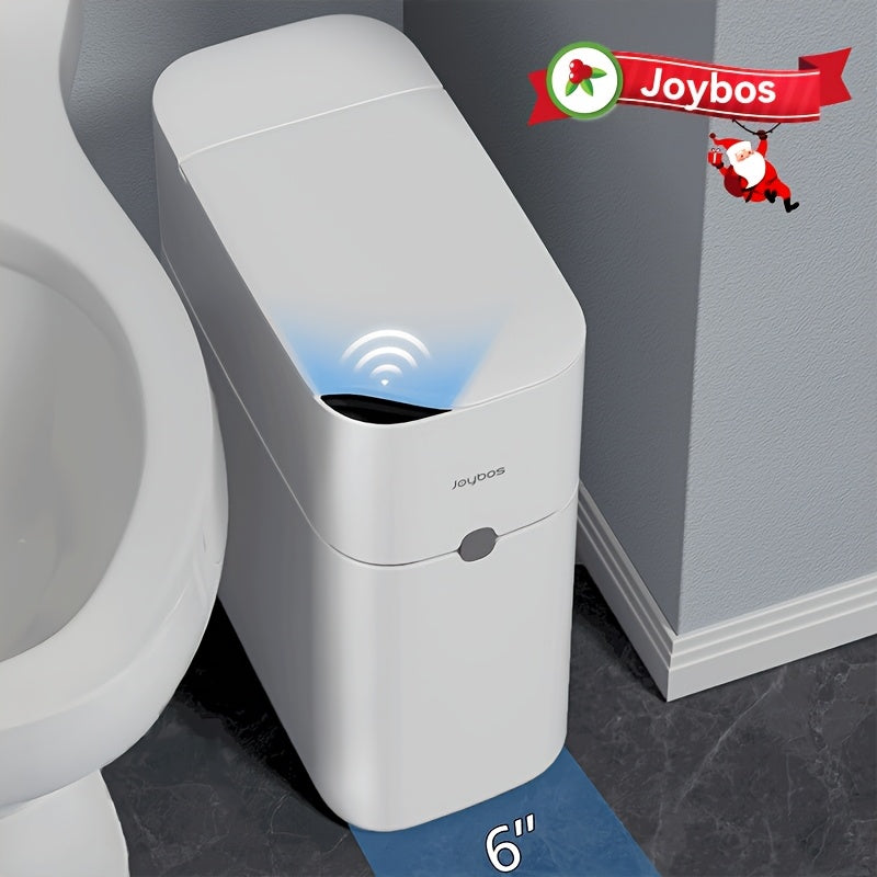 Papelera Inteligente con Tapa para Baño, Blanca, Productos de Almacenamiento para el Hogar, Recomendada para Cocina, Baño y Dormitorio