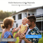 Cámara de seguridad PTZ Wifi para exteriores Laxihub, seguimiento automático, cámara de vigilancia CCTV con audio, visión nocturna a color, detección humana con IA, audio bidireccional, cámara de seguridad inalámbrica de 2.4Ghz, cámaras de seguridad para
