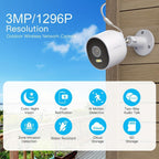 Cámara PTZ de baja potencia para exteriores de 3MP: Batería recargable de 5200Mah, detección humana, audio bidireccional (semiduplex), IP65, movimiento PTZ horizontal y vertical, visión nocturna a todo color, fuente de alimentación de panel solar (Kit GO2