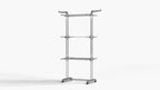 Tendedero de ropa, 4 Niveles Tendederos Plegables Vertical con Ruedas Amplio Espacio de Secado Tendederos, Acero Inoxidable Tendal para Exterior y Interiores