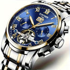 Reloj Mecánico Deportivo Casual de Lujo con Espalda Transparente, Cuerpo Automático y Resistente al Agua para Hombres como Regalo Festivo
