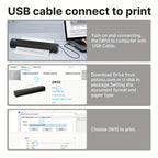 Impresora portátil sin tinta D810B, impresora inalámbrica de viaje, máquina térmica para tatuajes, compatible con papel térmico A4 y carta estadounidense, compatible con teléfonos móviles y portátiles, adecuada para negocios, viajes, oficina y hogar
