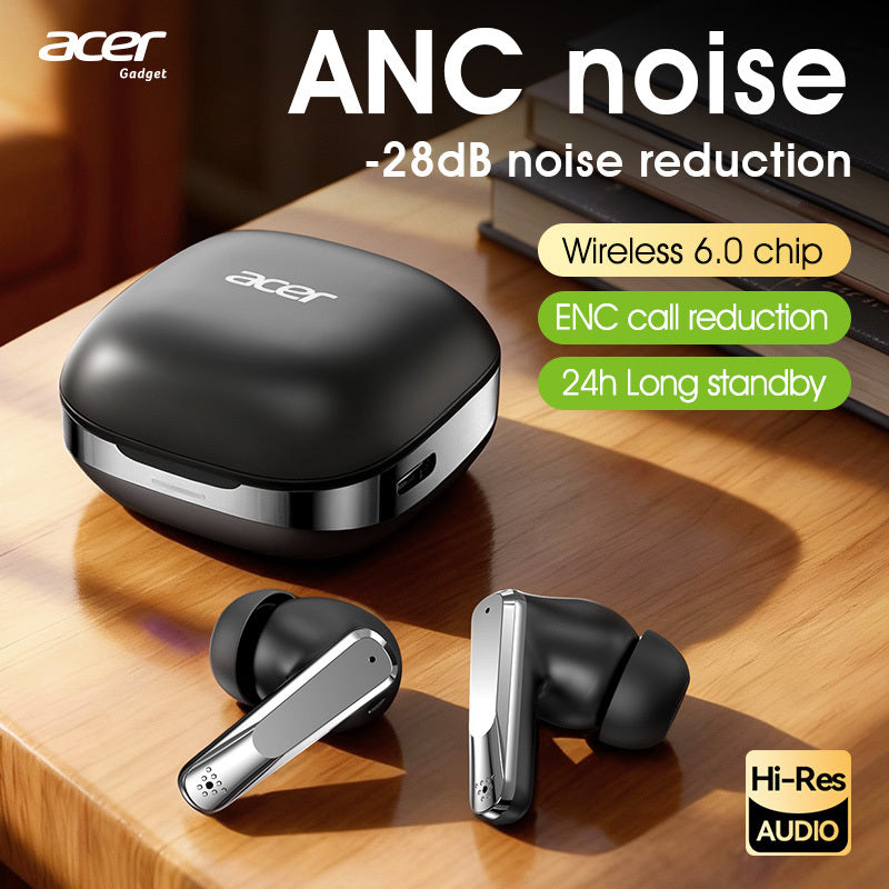 Auriculares Bluetooth | Auriculares inalámbricos Acer Ohr646 originales y oficiales, intrauditivos, inalámbricos 6.0 ANC con reducción activa de