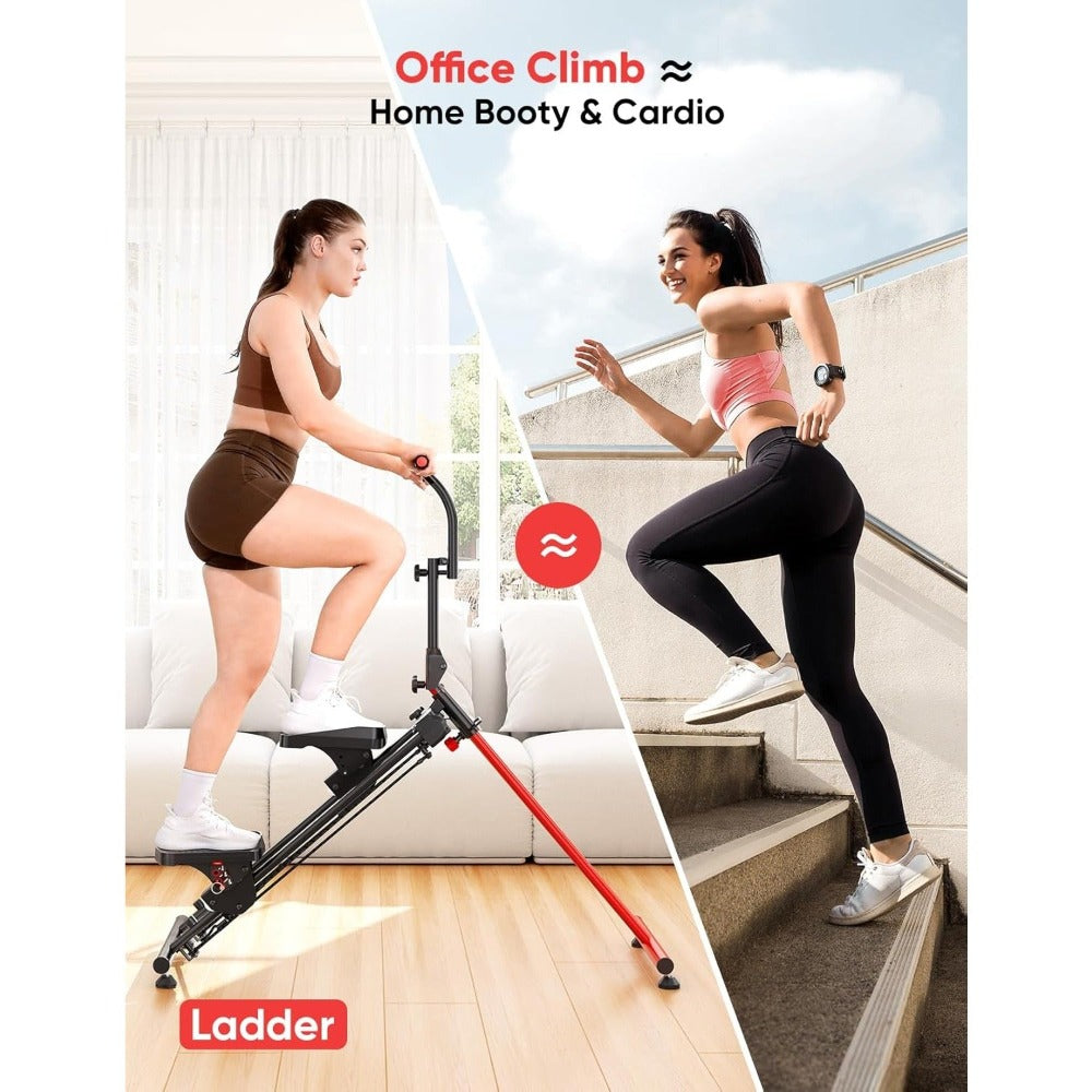 Esta versátil máquina de escalón ofrece funciones de esquí y escalada, es plegable para uso doméstico e incluye pedales anchos antideslizantes y manillares para mejorar la quema de grasa. Viene 90% preensamblada para una fácil configuración y se puede gua