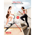 Esta versátil máquina de escalón ofrece funciones de esquí y escalada, es plegable para uso doméstico e incluye pedales anchos antideslizantes y manillares para mejorar la quema de grasa. Viene 90% preensamblada para una fácil configuración y se puede gua