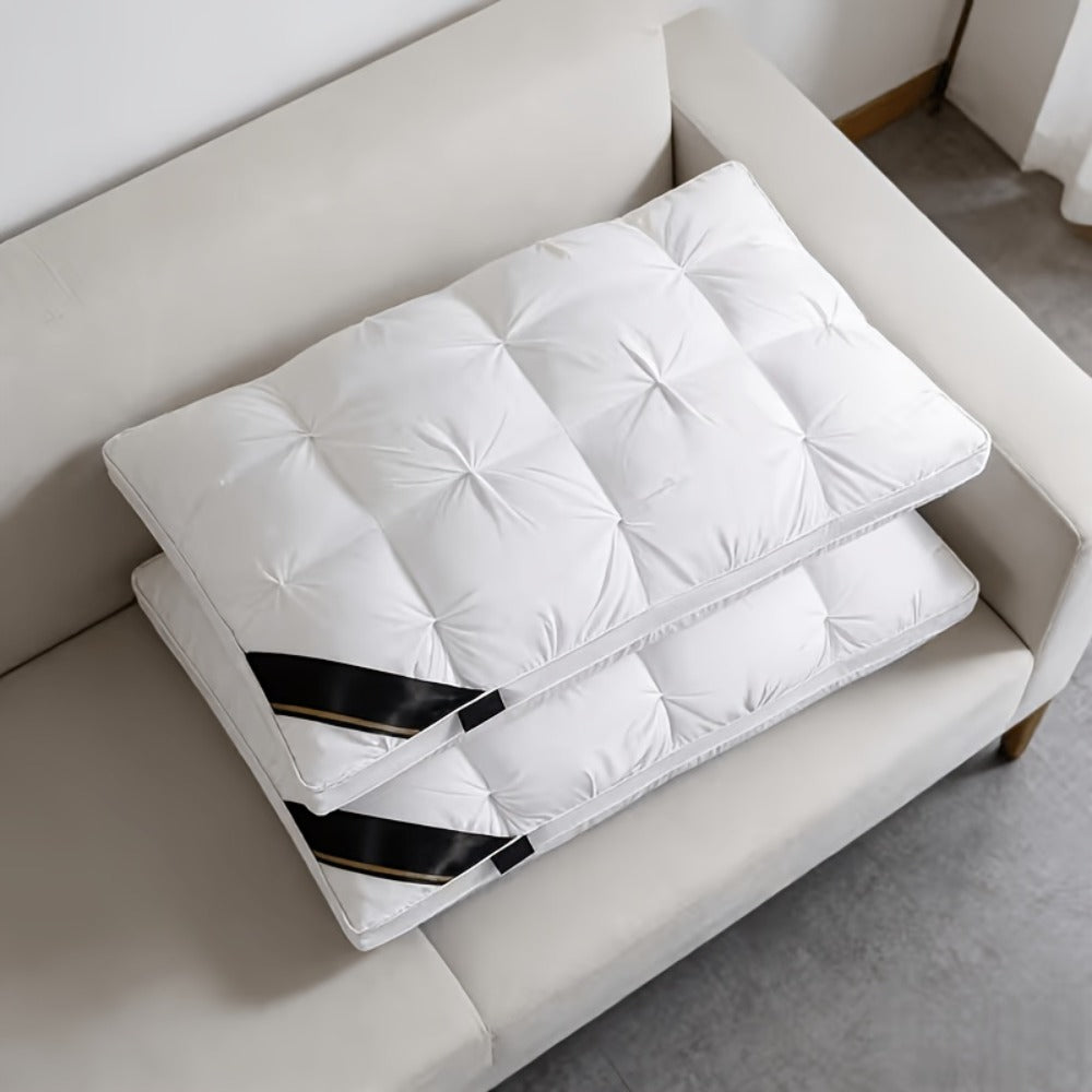 Almohadas de Lujo 74*48 Calidad de Hotel, Soporte Cervical para Sueño Profundo, Núcleo de Almohada Alto para Todas las Estaciones, Diseño Moderno de Almohada | Textura Suave en la Parte Superior, Almohada para Dormir, Almohada Cervical, Lavable a Máquina,