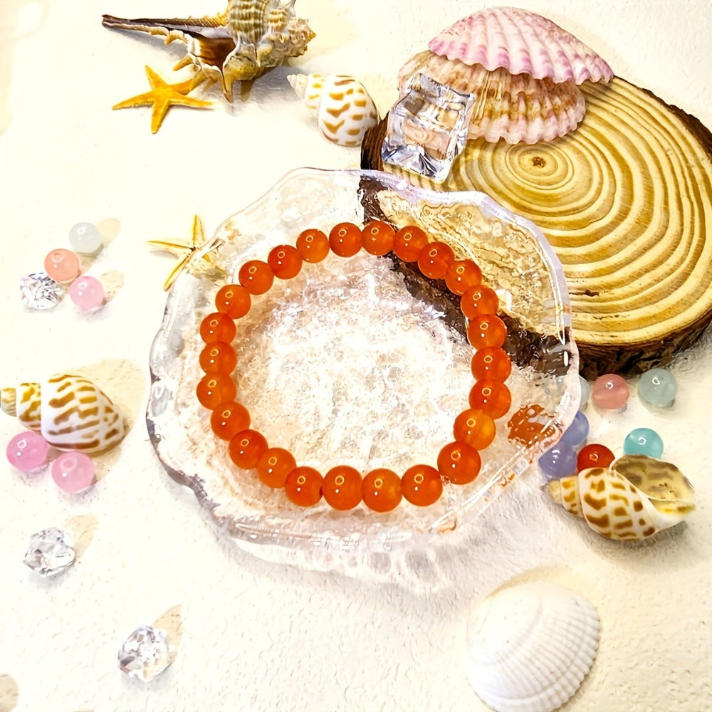 Set de 1200+ Piezas de Cuentas de Vidrio y Cristal de 8Mm, Surtido de 56 Colores Vibrantes, Cuentas Redondas Sueltas para Hacer Joyas, Pulseras, Collares y Aretes, Suministros para Manualidades, Material Seguro Conforme a las Normas Europeas, Ideal para P