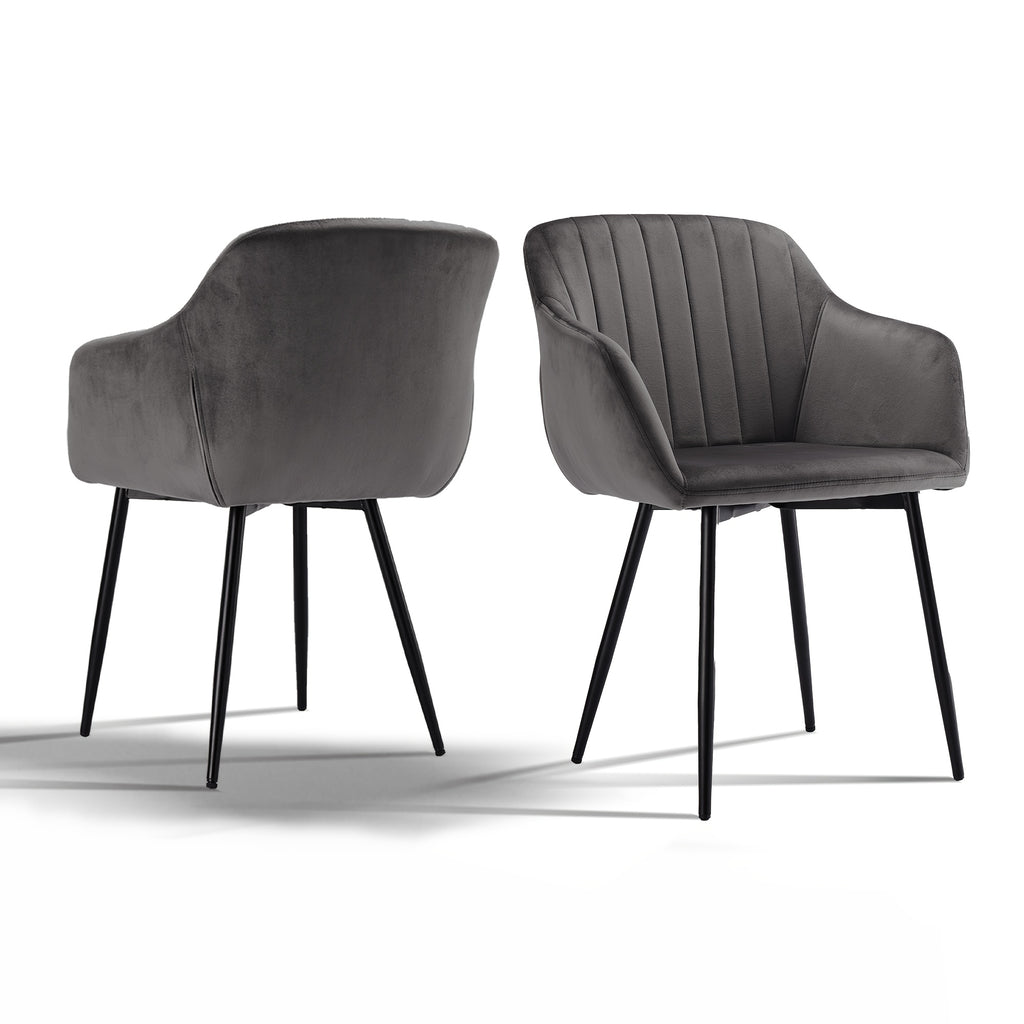Sillas de comedor elegantes con reposabrazos y soporte lumbar para sala de estar, cocina y dormitorio, que ofrecen un alto confort - Disponibles en juegos de 2, 4 o 6