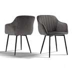 Sillas de comedor elegantes con reposabrazos y soporte lumbar para sala de estar, cocina y dormitorio, que ofrecen un alto confort - Disponibles en juegos de 2, 4 o 6