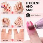 Juego de Taladro Eléctrico para Uñas con 20,000 RPM, Alimentado por USB, Incluye Anillos de Molienda y Cabezales de Repuesto, Ideal para Arte de Uñas de Salón y Entusiastas del Nail Art (Rosa/Dorado)