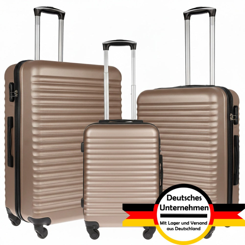 Juego de Equipaje de 3 Piezas con Carcasa Dura - Maleta XL de Equipaje de Mano, Juego de Maletas con Ruedas de 3 Piezas, Juego de Equipaje de Viaje, Oferta de Juego de 3 Maletas