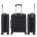 Juego de 3 Maletas 55x40x20cm ABS+Policarbonato | Maleta Mediana Expandible 66x45x27.50 - 30cm Extendido - 23kg | Neceser 29cm | Semirrígida trolley 4 ruedas giratorios a 360º cierre numérico - Negro/AzulMarino/RosaDorado/Turquesa/Menta/Verde/Amarillo/Ros