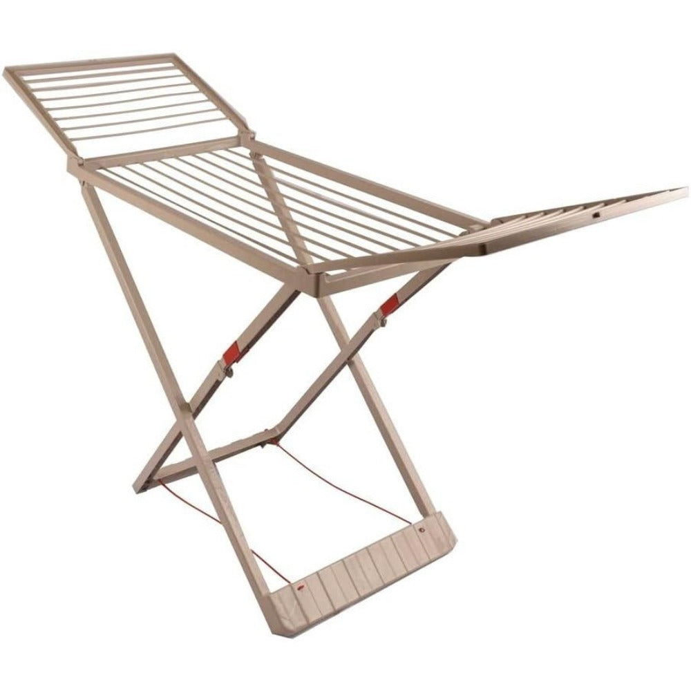 Tendedero Plegable con Alas, 20 Metros de Superficie de Tendido, Hecho de Resina Resistente al Sol y a la Intemperie, 180 x 108 x 55 cm - Dekohome