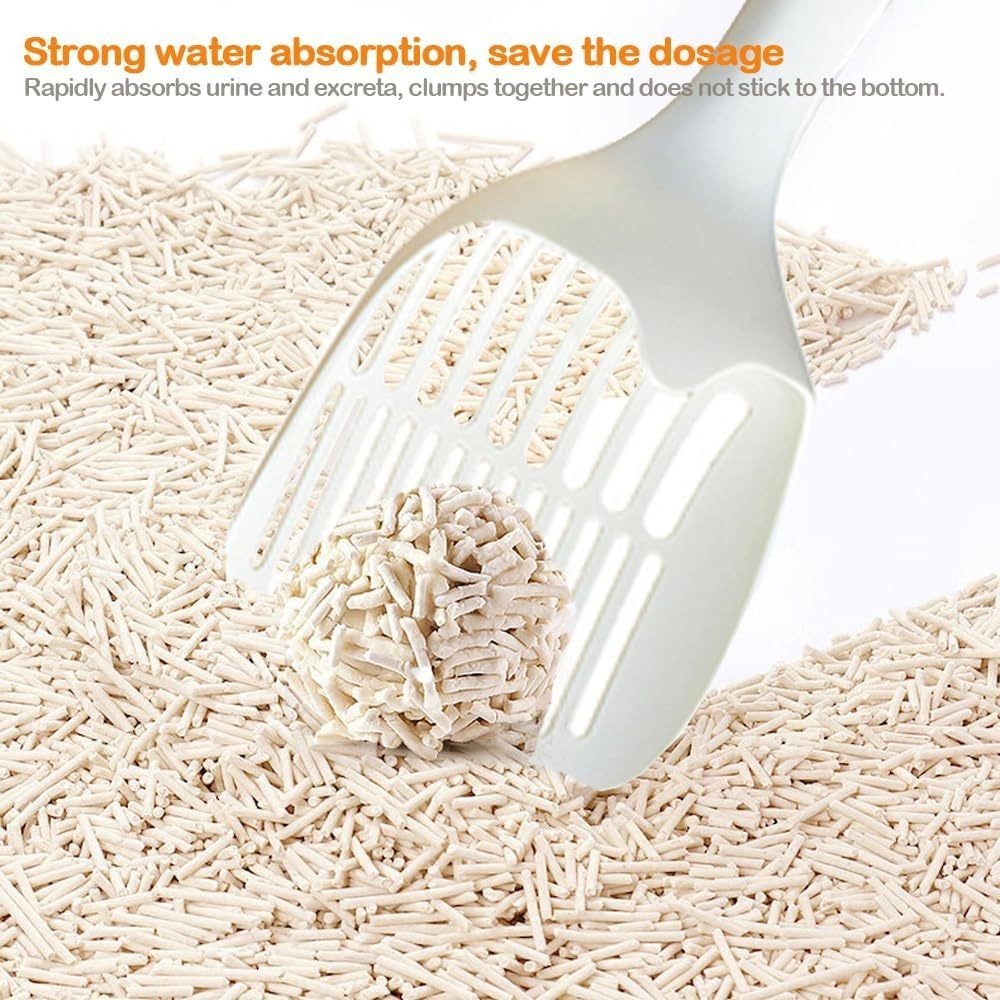 BPS Arena de Tofu para Gatos aglomera 6L Pack de 8 Bolsas- Sin Polvo Fácil de Aglomerar y Controla Olores - Biodegradable y Segura para Gatitos
