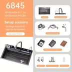 Fregadero de acero inoxidable con accesorios 44.96 cm | Cocina, bar y preparación