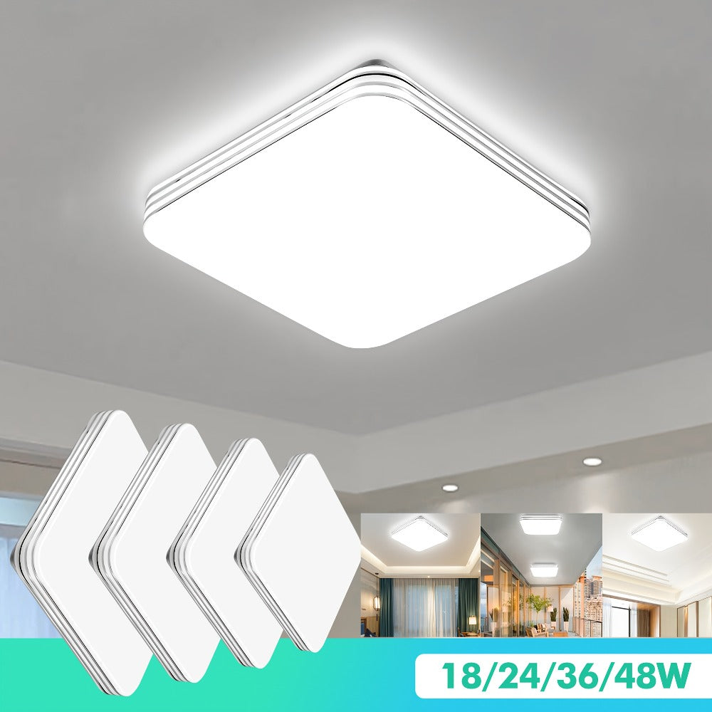 Panel LED de techo moderno de bajo perfil | Baño, cocina y dormitorio