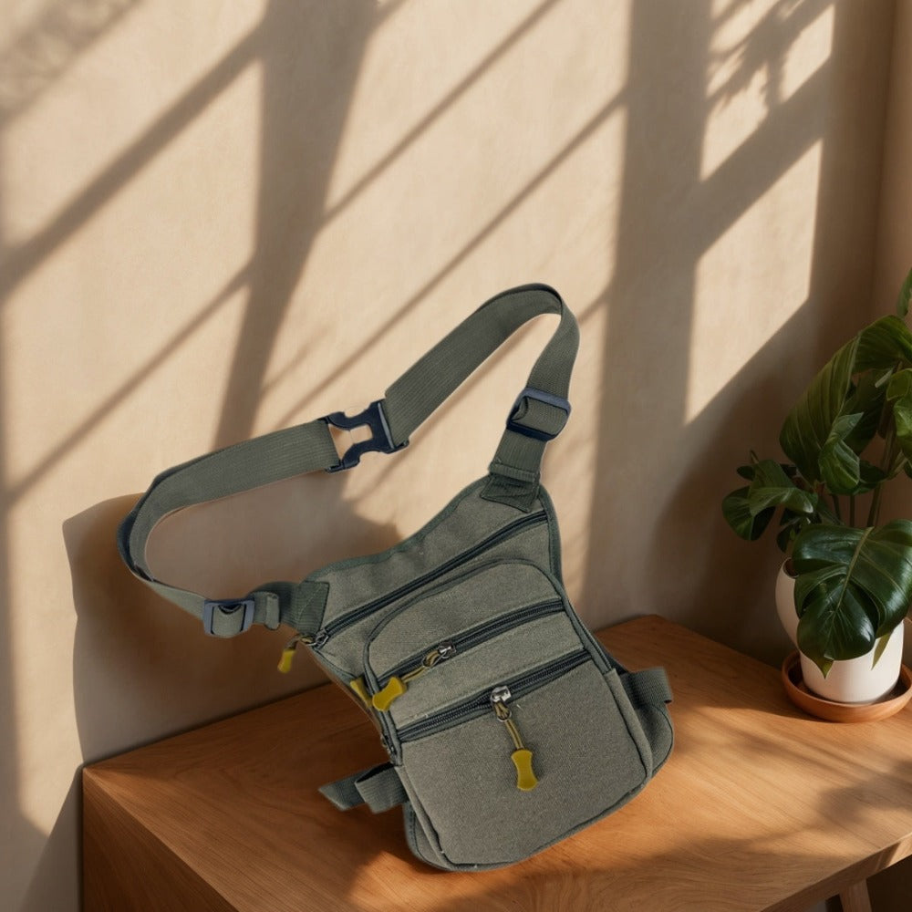 MEJORADA DL-45 Bolsa Multifunción para Pierna/Cintura - Uso Exterior, Senderismo y Deportes