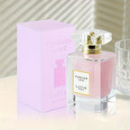 LASTAR Paris Forever Love Perfume 1.86Oz, Aroma Floral Romántico con Rosa, Jazmín, Vainilla y Pachulí, Fragancia Suave y Fresca, Larga Duración, Elegante Botella de Vidrio Rosa con Tapa Dorada, Regalo de Festival para Unisex
