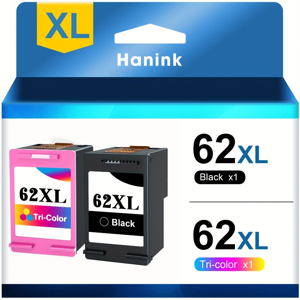 Paquete de 1-3 Cartuchos de Tinta 62XL 62 XL Compatibles con HP 62 para Envy 5540 5544 5545 5548 5640 5646 7640 Officejet 200 5740 5742 5744 (Color Negro)