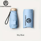 Paraguas plegable compacto de 1 pieza, disponible en 11 colores, paraguas de viaje, paraguas portátil ligero, miniparaguas de sol de moda para hombre, paraguas de viaje de bolsillo, regalo para mujer