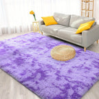 1 alfombra suave de felpa, alfombra de felpa antideslizante, alfombra suave de felpa para mesita de noche, alfombra tie-dye para sala de estar, decoración del hogar, alfombra para dormir mascotas, alfombra para dormitorio y sala de estar, decoración de la