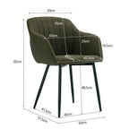 Sillas de comedor elegantes con reposabrazos y soporte lumbar para sala de estar, cocina y dormitorio, que ofrecen un alto confort - Disponibles en juegos de 2, 4 o 6