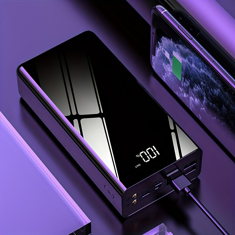 Batería externa | Cargador USB rápido de 50000 mAh de capacidad extragrande con pantalla LED, linterna y reserva de energía de emergencia - Luz