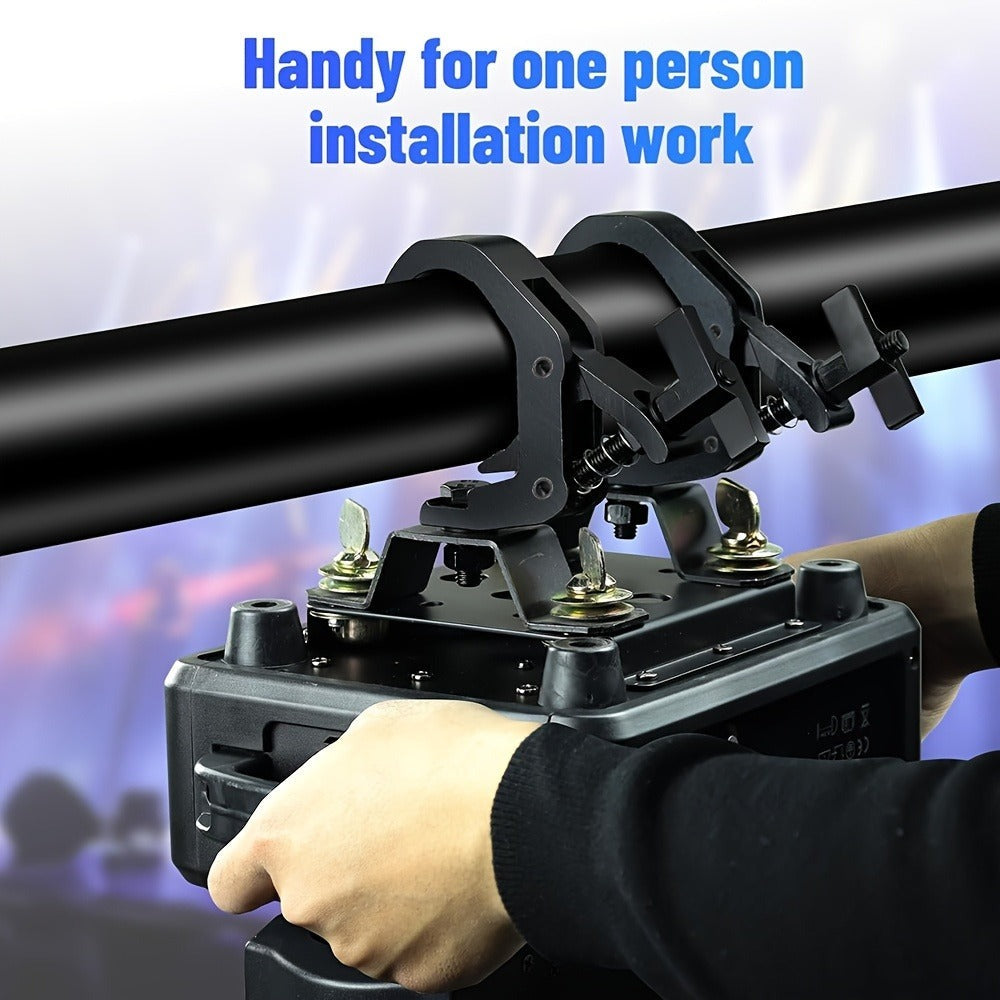 8 ganchos ajustables de aleación de aluminio para luces de escenario, ganchos de color negro para luces par, ganchos para luces de haz, gancho para faros delanteros para luces de escenario al aire libre, se adaptan a trusses o tuberías de diámetro de 1.57