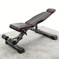 Banco de Pesas Ajustable, Banco de Entrenamiento Plegable con Capacidad de 299.37 KG, Soporte Extendido para Cabeza, Cuello y Columna, Banco Inclinado, Declinado y Plano para Entrenamiento de Fuerza en Gimnasio en Casa
