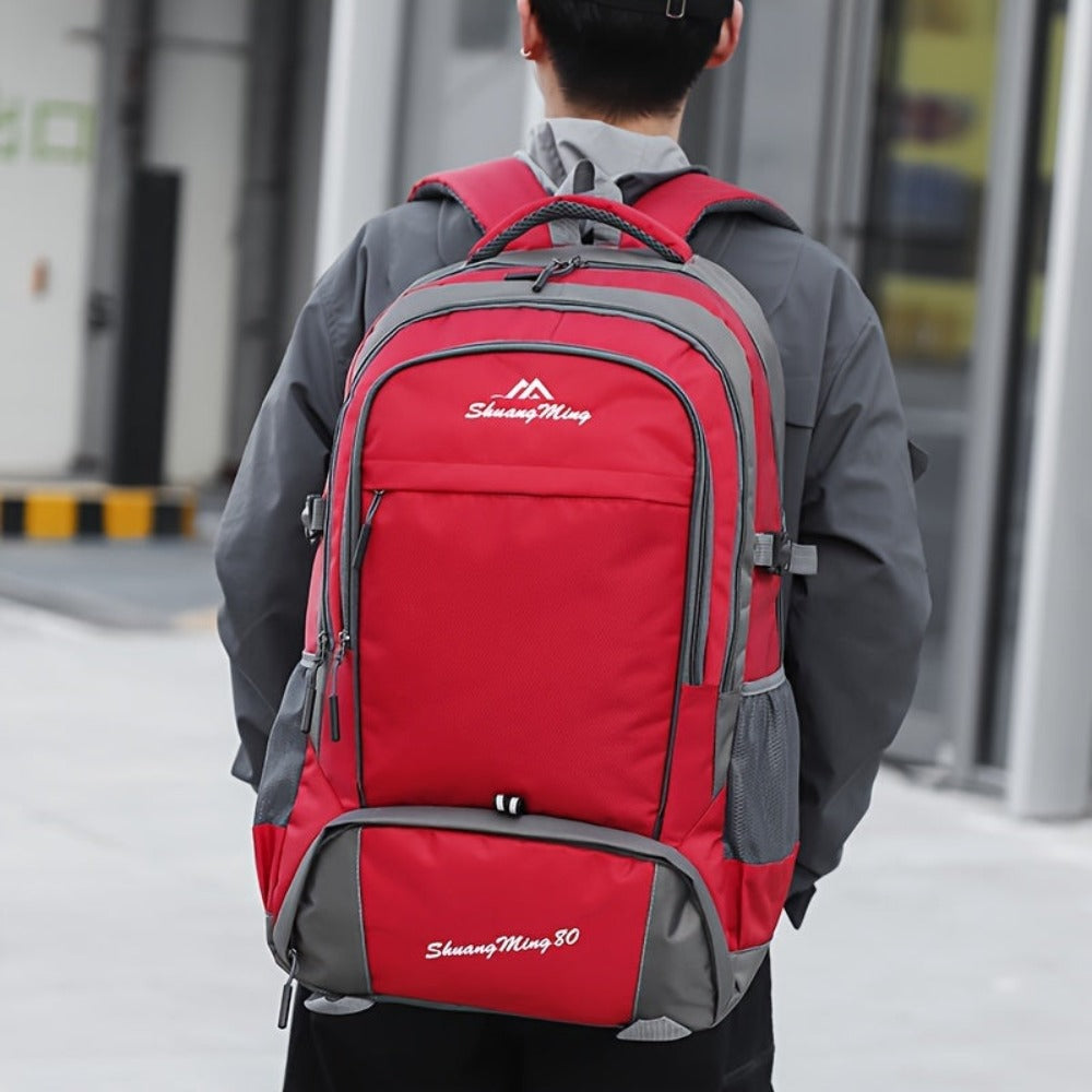 1pc Mochila de Viaje Multifuncional para Exteriores de Gran Capacidad de 80L para Hombres y Mujeres, Camping, Senderismo, Bolso de Hombro Doble