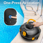 Limpiadora de piscina inalámbrica INSE Y10 - Esencial para la limpieza de primavera, motor de 40W, doble succión, succión de 46000Pa, cesta de filtro de 2.2L, apta para piscinas de más de 2.5m, IPX8, autoestacionamiento, segura para todas las edades