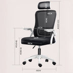 Silla de Oficina, para Gaming, Escritorio Ergonmica con Reposacabezas, Ajustable y con Soporte Lumbar Respaldo de Malla Transpirable Reposabrazos Abatibles de 90 Giratoria 360 (SF168-001)