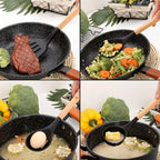 Un juego de utensilios de cocina de silicona, material de calidad alimentaria, mango de madera negro, herramientas de cocción y horneado antiadherentes y resistentes al calor, con estante de almacenamiento, adecuado para utensilios de cocina antiadherente