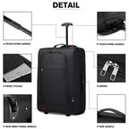 1pieza de 53 x 36 x 18 cm Equipaje de cabina ligero maleta de mano maleta pequeña de tela para equipaje de mano de avión para Lufthansa Eurowings Ryanair maleta con ruedas estuche de tela