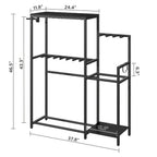 Soporte Multifuncional para Guitarra, Adecuado para Guitarras Acústicas, Guitarras Eléctricas, Bajos, Ukuleles, Banjos, Capacidad para 7 Guitarras, con Soporte para Amplificador de Guitarra, Estante de Almacenamiento para Accesorios de Guitarra y Cubierta