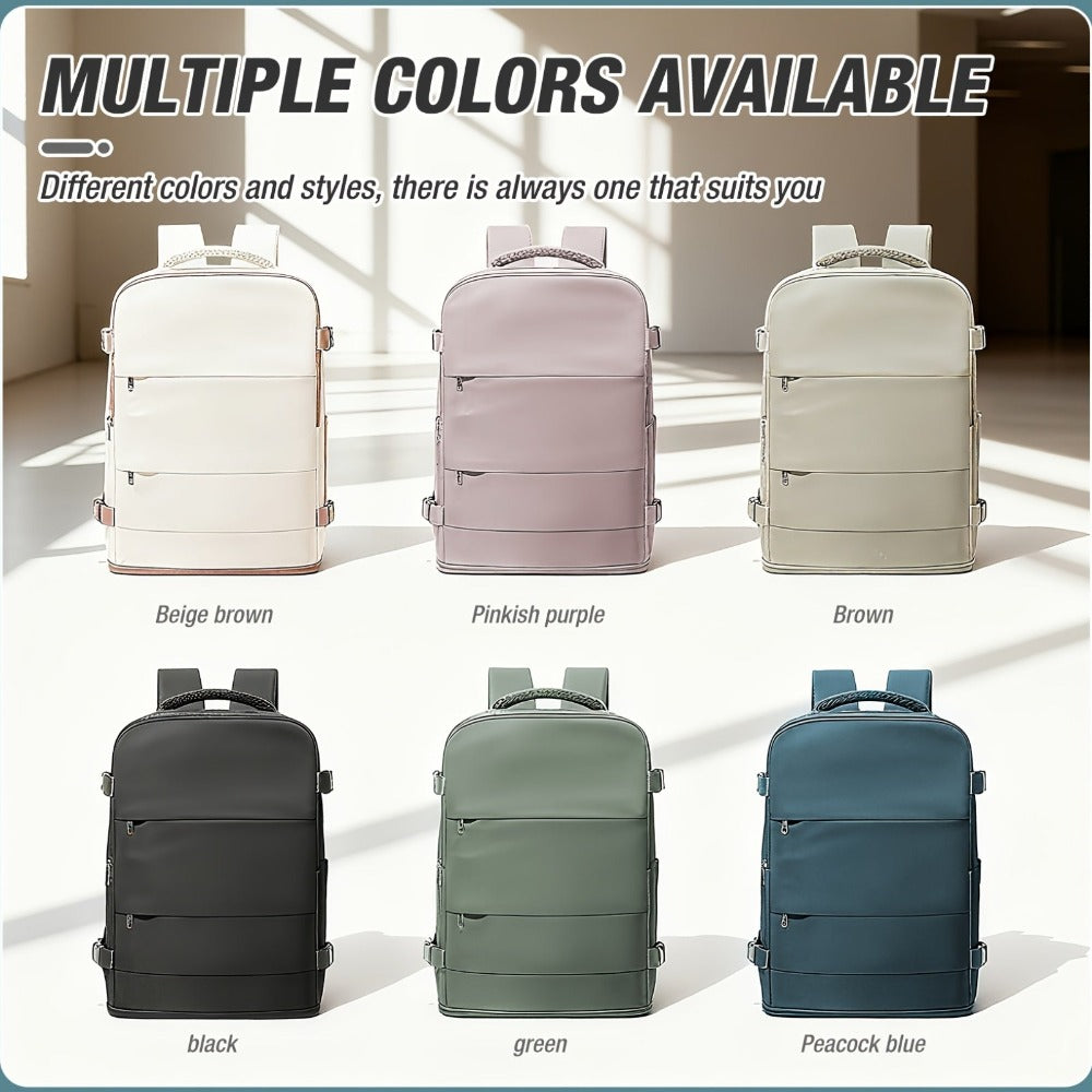 Mochila de Viaje Aprobada por Ryanair, 40X30X20Cm, Bolso de Mano para Aerolíneas, Mochila para Laptop de Gran Capacidad con Compartimento para Zapatos, Bolso de Fin de Semana de Negocios, Mochila Aprobada para Bajo el Asiento en el Avión