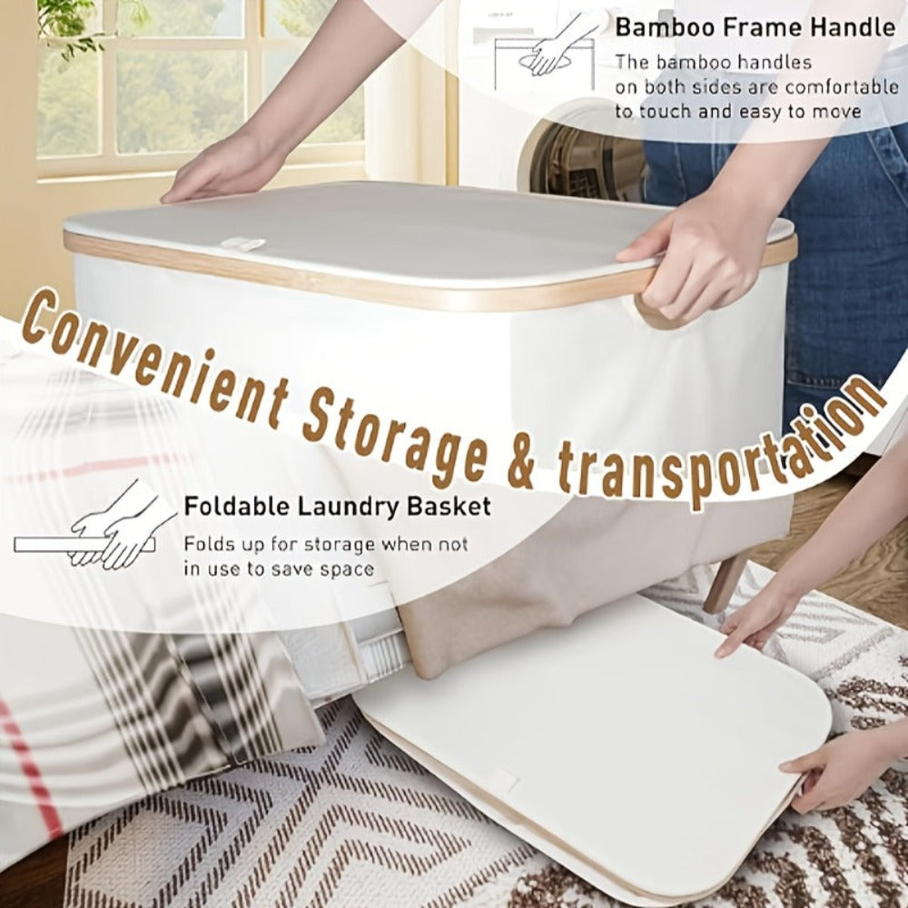Cesta de Ropa de 160L con Tres Bolsas Interiores Extraíbles. Ideal para Lavanderías, Dormitorios y Residencias. Incluye Cinco Etiquetas de Clasificación, un Gran Asistente de Almacenamiento en el Hogar