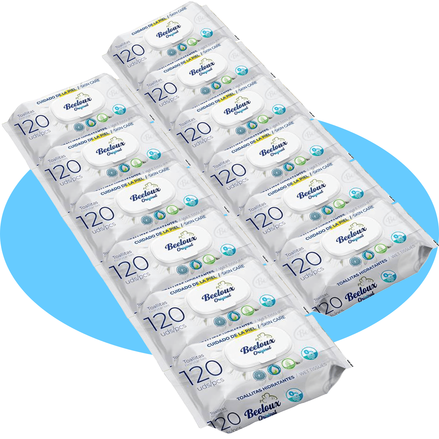 Toallitas Húmedas, Cuidado e Hidratación Profunda, Fibras Ultrasuaves ideales para Piel Sensible, Perfume Fresco, Packs de 3/6/9/12 Unidades, 360/720/1080/1440 Toallitas - Bestline