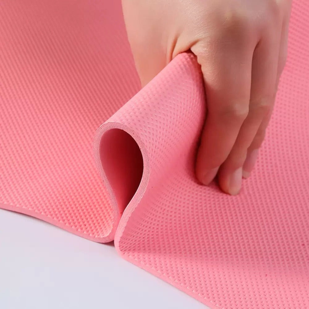 1 paquete - 6mm / 8 mm/10mm (morado / negro / Rosa / azul / gris) almohadilla de yoga antideslizante antisísmica engrosada, estera de yoga sólida duradera 183 * 61cm, almohadilla de fitness de amortiguación grande, almohadilla de fitness universal para ho