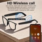 Gafas de Audio Inteligentes Multifuncionales con Altavoz Integrado y Tecnología Soundwave, Compatibles Con Llamadas Inalámbricas, Responder/Rechazar llamadas, Escuchar Música en las Gafas, Control por Foto, 85mAh*2 Batería Grande, Gran Autonomía, Diseño E