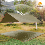 FREE SOLDIER Lona Portátil Defensor para Camping, Tienda o Hamaca Resistente, Esencial para Acampar, Senderismo y Actividades al Aire Libre, 3.05x3.05 Metros, Ideal para 4 o 6 Personas
