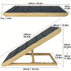 Rampa plegable para perros Portátil, rampa para mascotas Cuatro niveles de altura ajustables Escaleras para gatos y perros grandes Pasos antideslizantes para camas, sofás o coches Escalera para mascotas Carga máxima 100kg 100x40x60cm