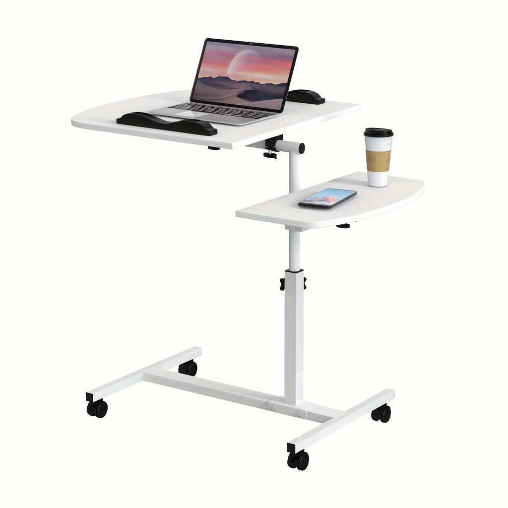 Mesa auxiliar para salón y dormitorio | 96.5 cm y con ruedas